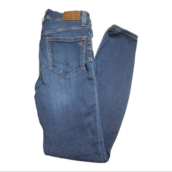 Madewell 9” Mid-Rise Skinny Jean size 25 dark wash denim - Picture 1 of 5